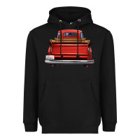 Black western red truck back view Heavyweight Hoodie - FaDigitalArtStudio