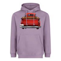 Lavender western red truck back view Heavyweight Hoodie - FaDigitalArtStudio