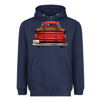 Navy western red truck back view Heavyweight Hoodie - FaDigitalArtStudio