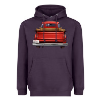 Plum western red truck back view Heavyweight Hoodie - FaDigitalArtStudio