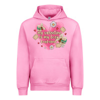 Fuchsia Pink my valentine is my look boyfriend Urban Hoodie - MaliasSmallBusiness