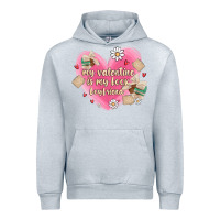 Heather Grey my valentine is my look boyfriend Urban Hoodie - MaliasSmallBusiness