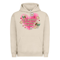 Pigment French Oak my valentine is my look boyfriend Urban Hoodie - MaliasSmallBusiness