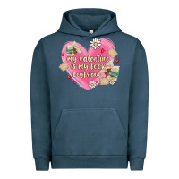 Pigment Midnight Navy my valentine is my look boyfriend Urban Hoodie - MaliasSmallBusiness