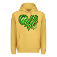 Antique Gold mental health awareness heart Premium Hoodie - Jasminsmagicworld