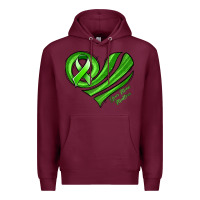Burgundy mental health awareness heart Premium Hoodie - Jasminsmagicworld