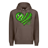 Coffee mental health awareness heart Premium Hoodie - Jasminsmagicworld
