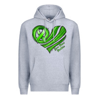 Heather Grey mental health awareness heart Premium Hoodie - Jasminsmagicworld