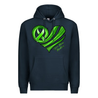 Navy mental health awareness heart Premium Hoodie - Jasminsmagicworld