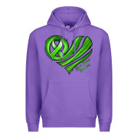Purple mental health awareness heart Premium Hoodie - Jasminsmagicworld