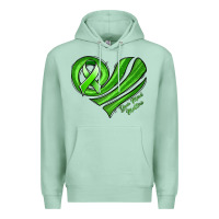 Seafoam mental health awareness heart Premium Hoodie - Jasminsmagicworld