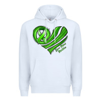 White mental health awareness heart Premium Hoodie - Jasminsmagicworld