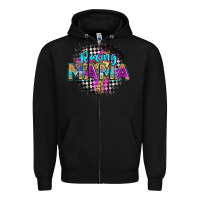 Black racing mama Zipper Hoodie - Zillion Design Studio