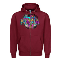 Burgundy racing mama Zipper Hoodie - Zillion Design Studio
