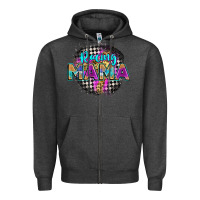 Charcoal Heather racing mama Zipper Hoodie - Zillion Design Studio