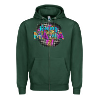 Sports Green racing mama Zipper Hoodie - Zillion Design Studio