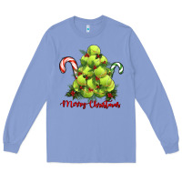 Colony Blue Merry Christmas Tennis Long Sleeve Tee - RanaPortraitStore