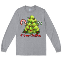 Heather Grey Merry Christmas Tennis Long Sleeve Tee - RanaPortraitStore