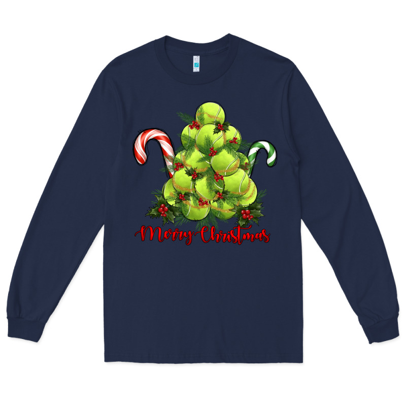 Merry Christmas Tennis Long Sleeve Tee by RanaPortraitStore | Teevron