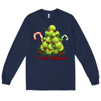 Navy Merry Christmas Tennis Long Sleeve Tee - RanaPortraitStore