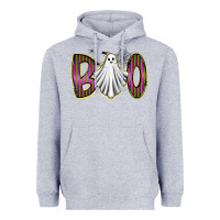 Heather Grey boo ghost Heavyweight Hoodie - RacoonDesign