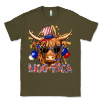 Army Green moorica with cow billie wilder Classic Tee - texasbilliewilder