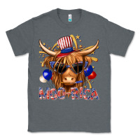 Charcoal Heather moorica with cow billie wilder Classic Tee - texasbilliewilder