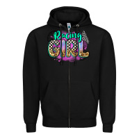 Black racing girl Zipper Hoodie - Zillion Design Studio