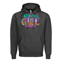 Charcoal Heather racing girl Zipper Hoodie - Zillion Design Studio