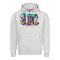 Dove Grey racing girl Zipper Hoodie - Zillion Design Studio