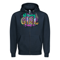 Navy racing girl Zipper Hoodie - Zillion Design Studio