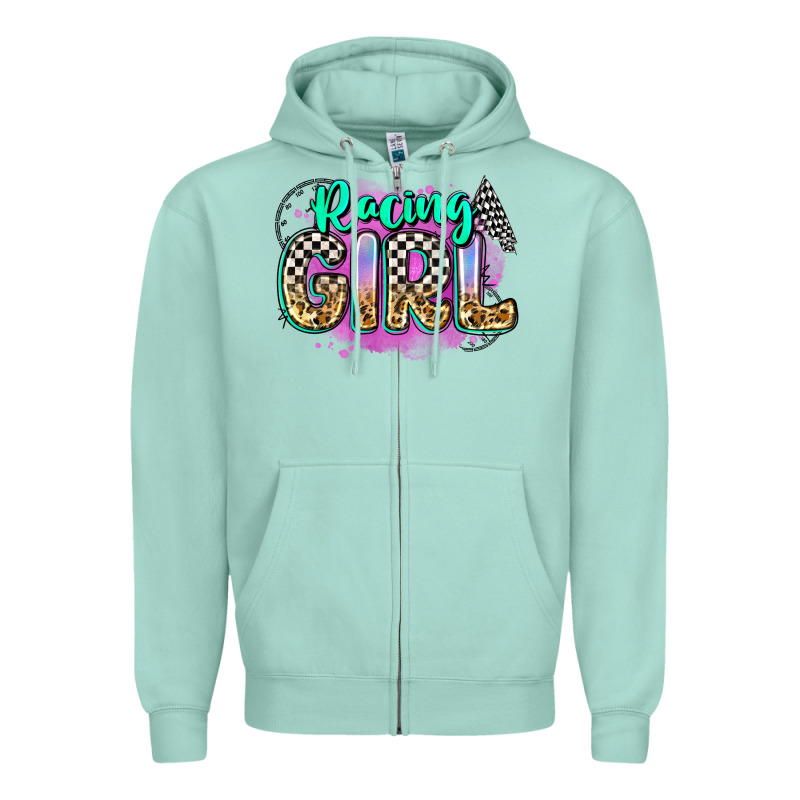 Racing Girl Zipper Hoodie by Zillion Design Studio | Teevron