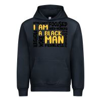 Navy i am a black man Urban Hoodie - MaliasSmallBusiness