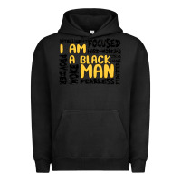 Pigment Black i am a black man Urban Hoodie - MaliasSmallBusiness