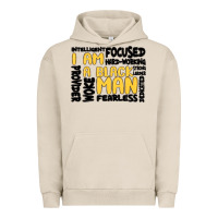 Pigment French Oak i am a black man Urban Hoodie - MaliasSmallBusiness