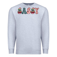 Heather Grey sassy Premium Sweatshirt - JahusDesignShop