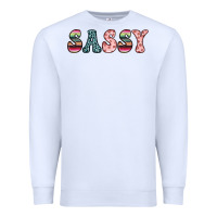 White sassy Premium Sweatshirt - JahusDesignShop