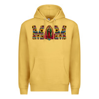 Antique Gold mom lady of guadalupe  serape sunflower Premium Hoodie - Jasminsmagicworld
