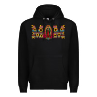 Black mom lady of guadalupe  serape sunflower Premium Hoodie - Jasminsmagicworld