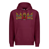 Burgundy mom lady of guadalupe  serape sunflower Premium Hoodie - Jasminsmagicworld