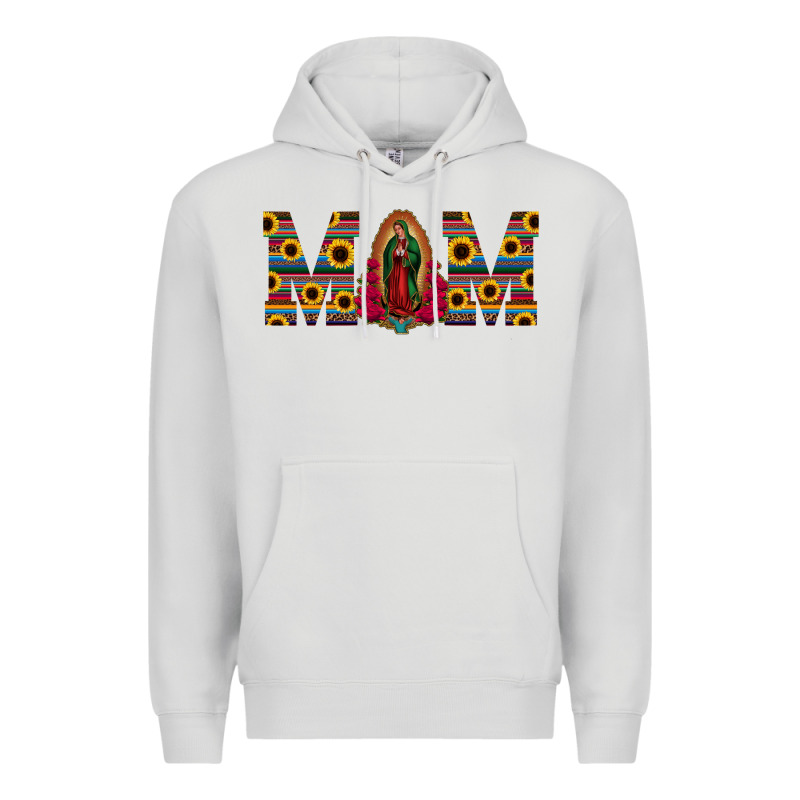 Mom Lady Of Guadalupe  Serape Sunflower Premium Hoodie by Jasminsmagicworld | Teevron