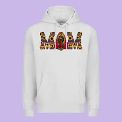 Mom Lady Of Guadalupe  Serape Sunflower Premium Hoodie Designed By Jasminsmagicworld