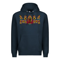 Navy mom lady of guadalupe  serape sunflower Premium Hoodie - Jasminsmagicworld