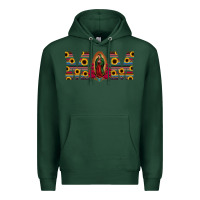 Sports Green mom lady of guadalupe  serape sunflower Premium Hoodie - Jasminsmagicworld