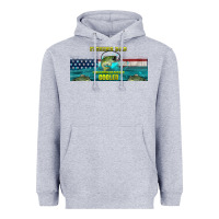 Heather Grey fishing dad  libbey glass Heavyweight Hoodie - HRA Design Shop