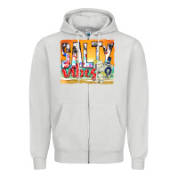 Dove Grey salty vibes Zipper Hoodie - texasbilliewilder