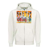 Oatmeal Heather salty vibes Zipper Hoodie - texasbilliewilder