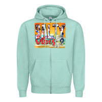 Seafoam salty vibes Zipper Hoodie - texasbilliewilder