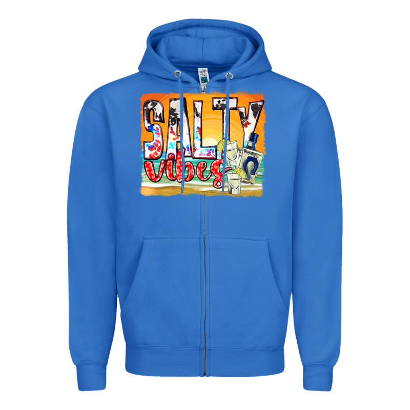 Salty Vibes Zipper Hoodie by texasbilliewilder | Teevron