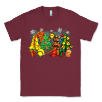 Burgundy christmas trees with softball Classic Tee - Zillion Design Studio
